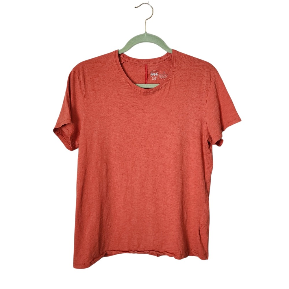 JANJI Circa Daily Tee Alpaca‎ Cotton Blend Orange Minimalist Size S